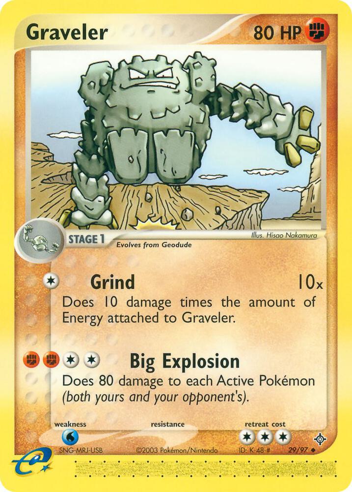 Graveler 29/97 card from Dragon
