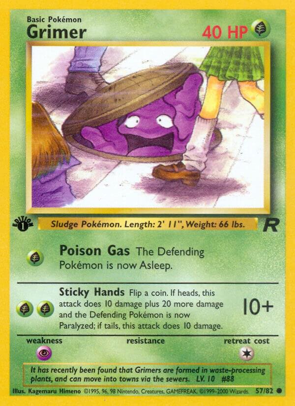 Grimer 57/82 card from Team Rocket
