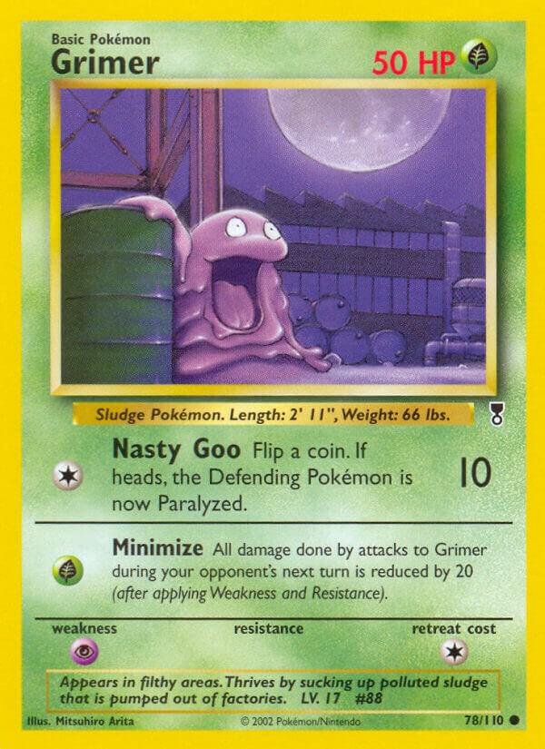 Grimer 078/110 card from Legendary Collection