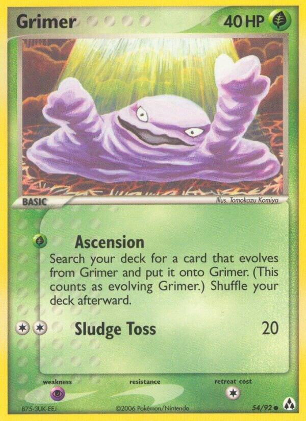 Grimer 54/92 card from Legend Maker