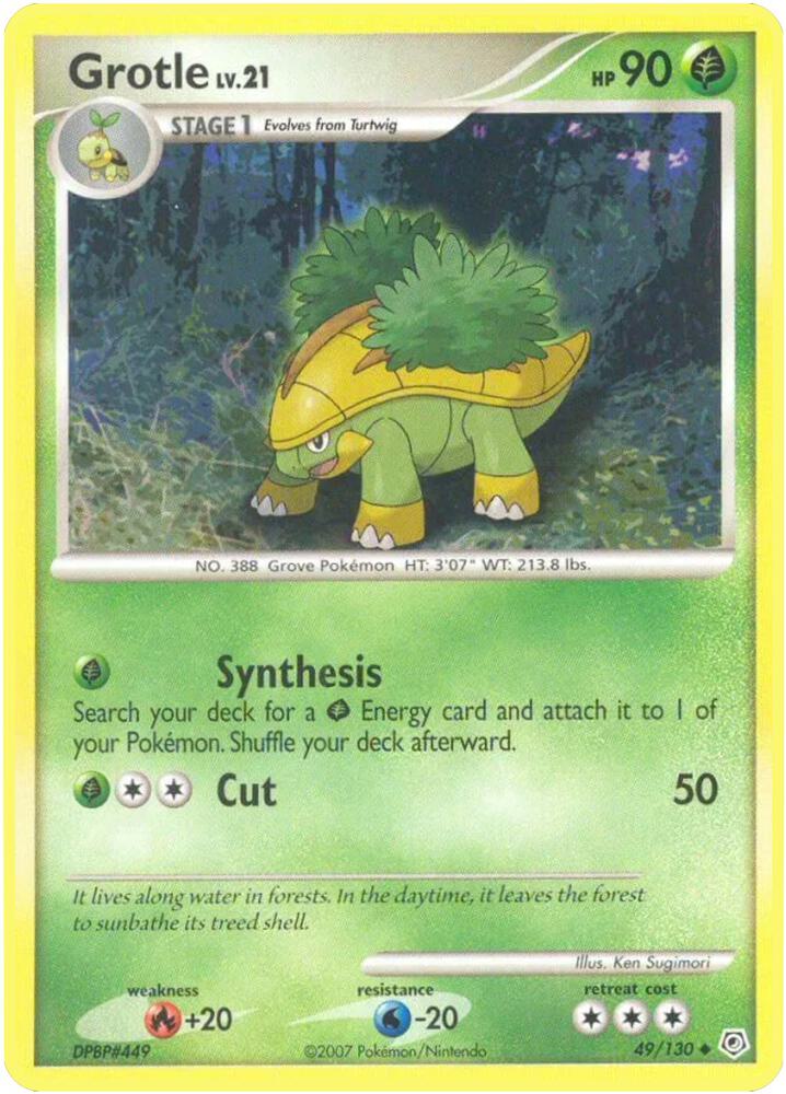 Grotle 49/130 card from Diamond and Pearl
