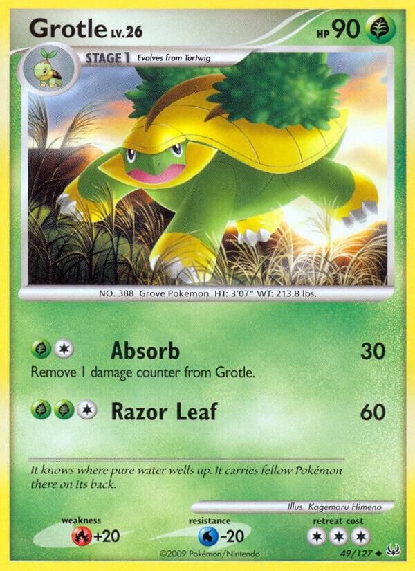 Grotle 49/127 card from Platinum