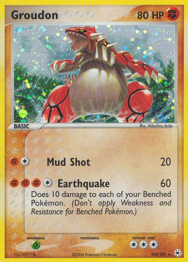 Groudon 102/101 card from Hidden Legends