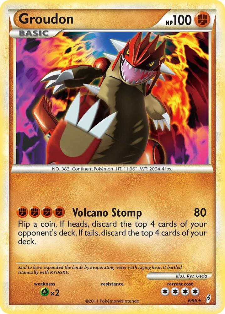 Groudon 6/95 card from Call of Legends