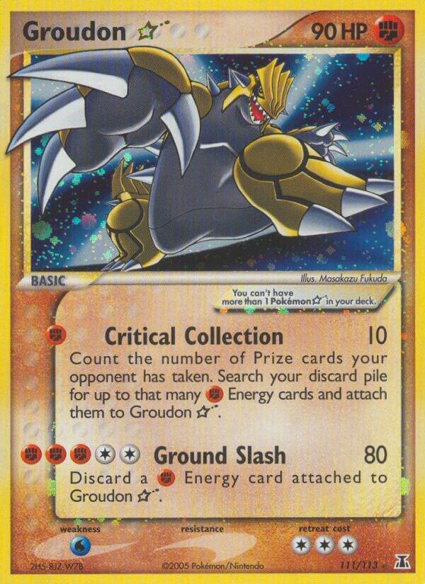 Groudon Star 111/113 card from Delta Species