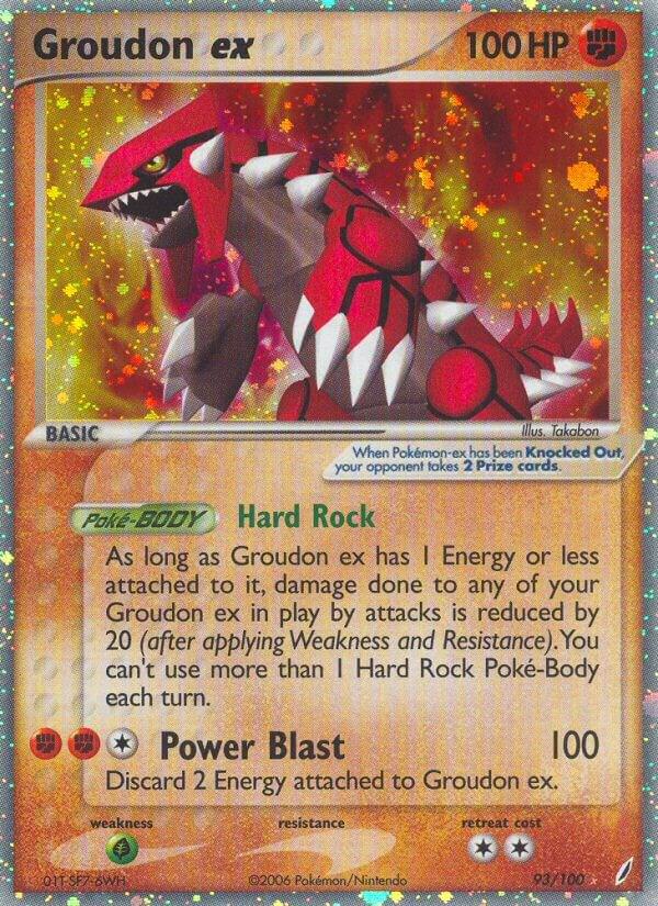 Groudon ex 93/100 card from Crystal Guardians