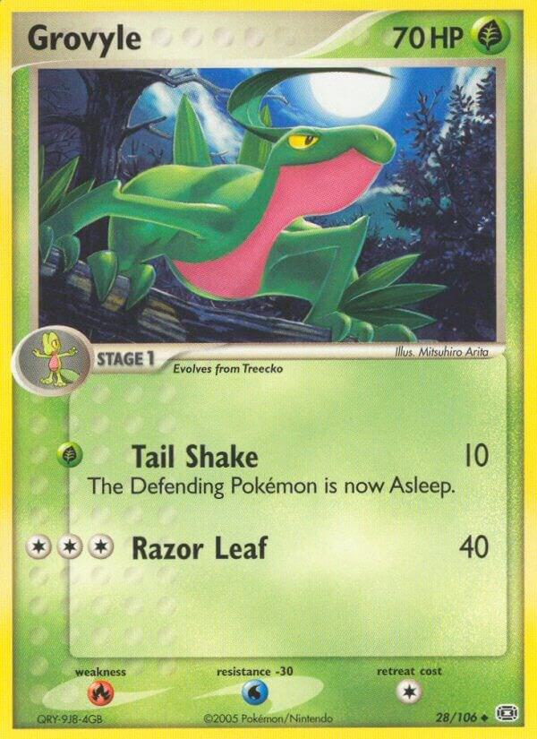 Grovyle 28/106 card from Emerald