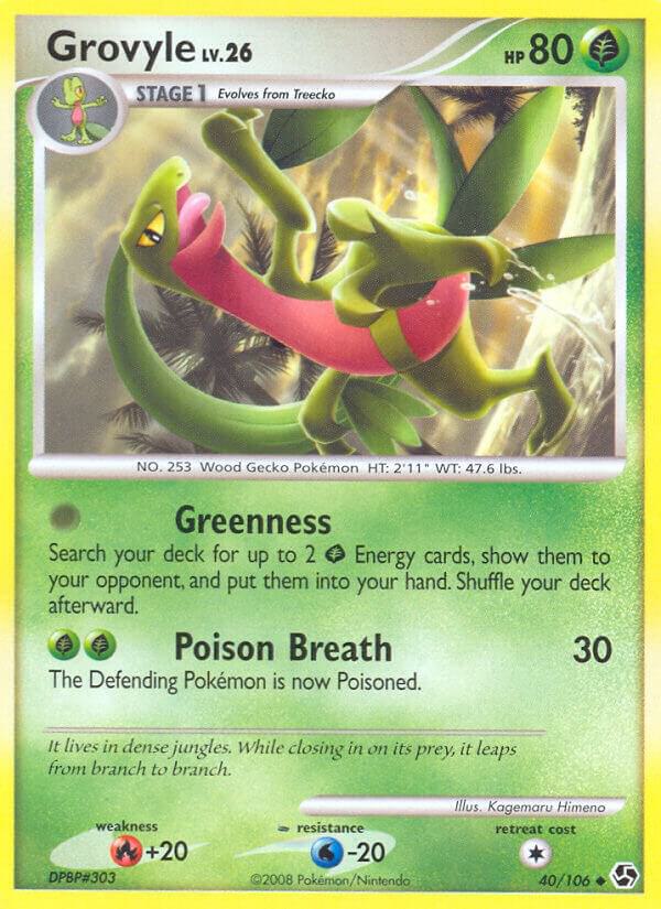 Grovyle 40/106 card from Great Encounters