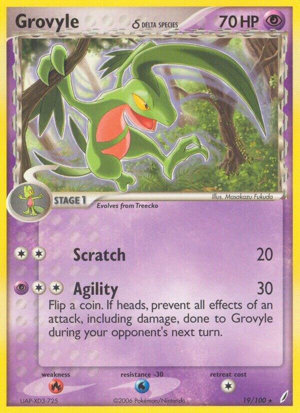Grovyle (Delta Species) 19/100 card from Crystal Guardians