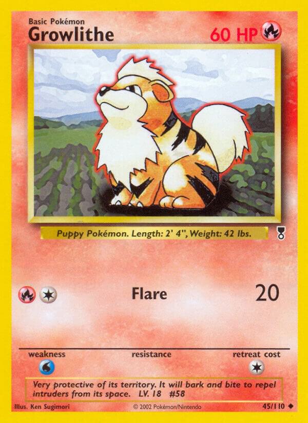 Growlithe 045/110 card from Legendary Collection