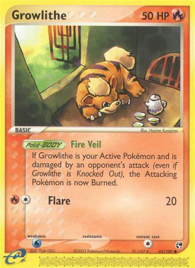 Growlithe 65/100 card from Sandstorm