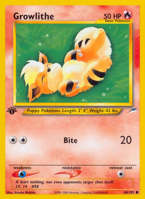 Growlithe 068/105 card from Neo Destiny