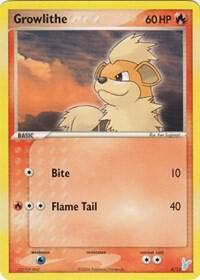 Growlithe 4/12 card from EX Trainer Kit 2: Plusle & Minun