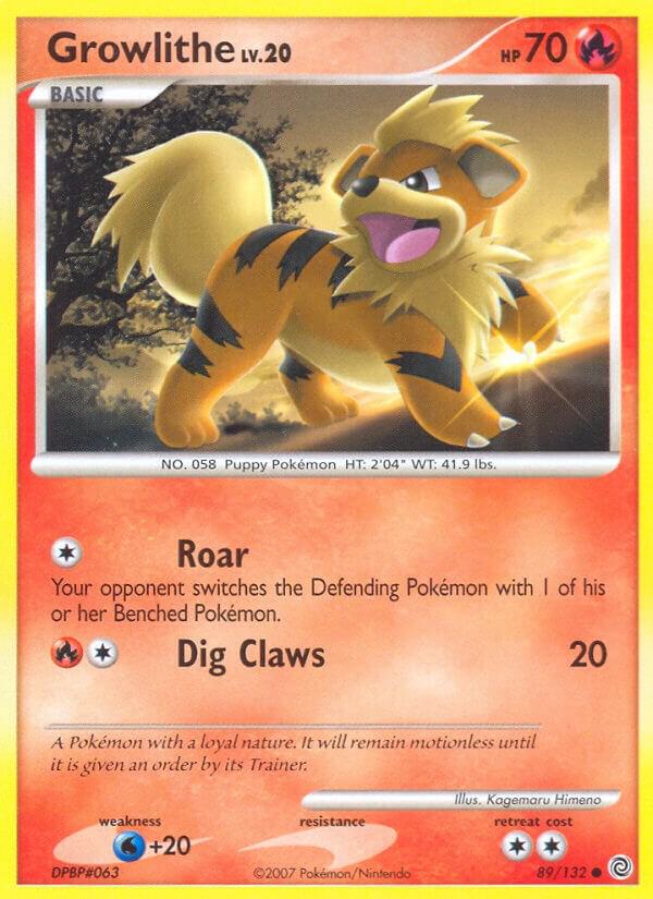 Growlithe 89/132 card from Secret Wonders