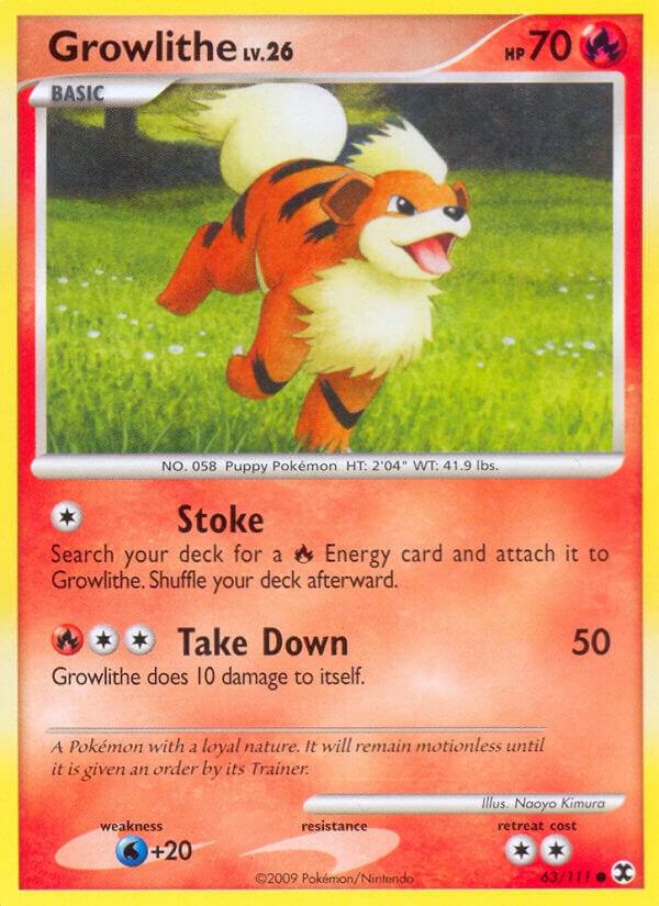 Growlithe 63/111 card from Rising Rivals
