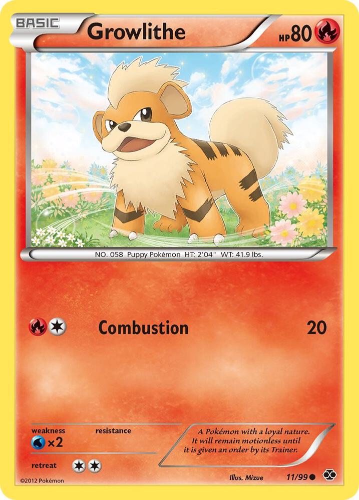 Growlithe (11) 11/99 card from Next Destinies
