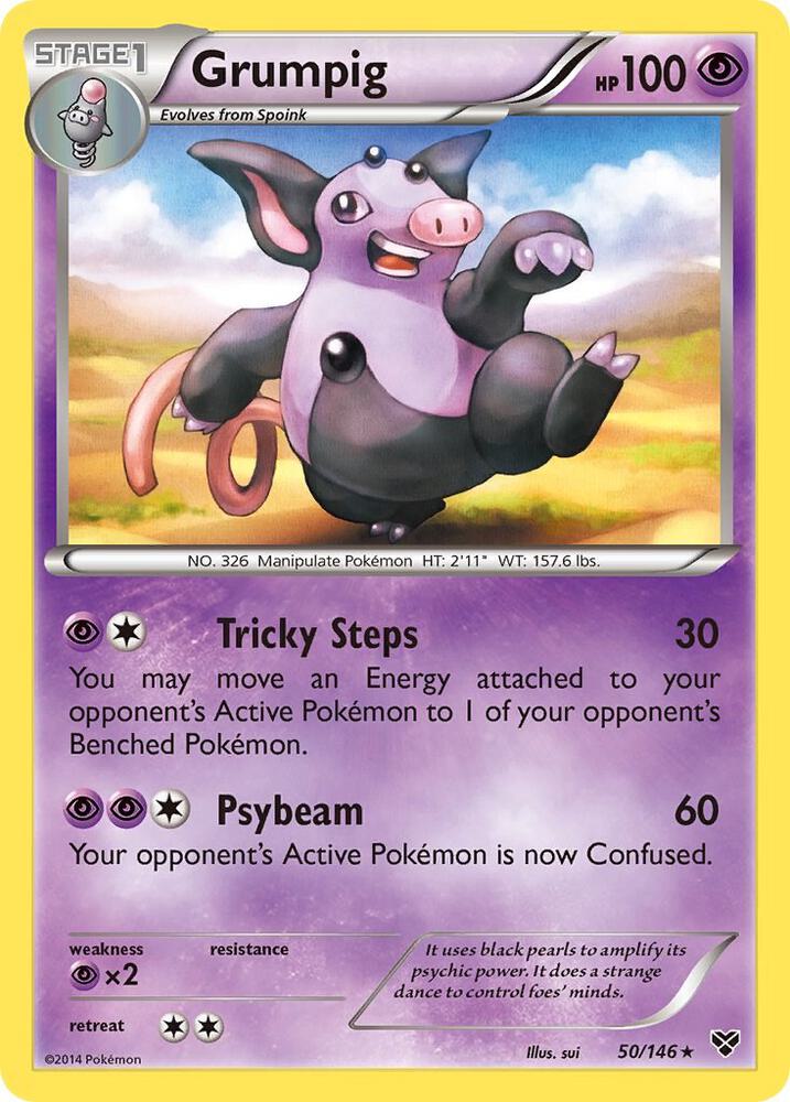 Grumpig 50/146 card from XY Base Set