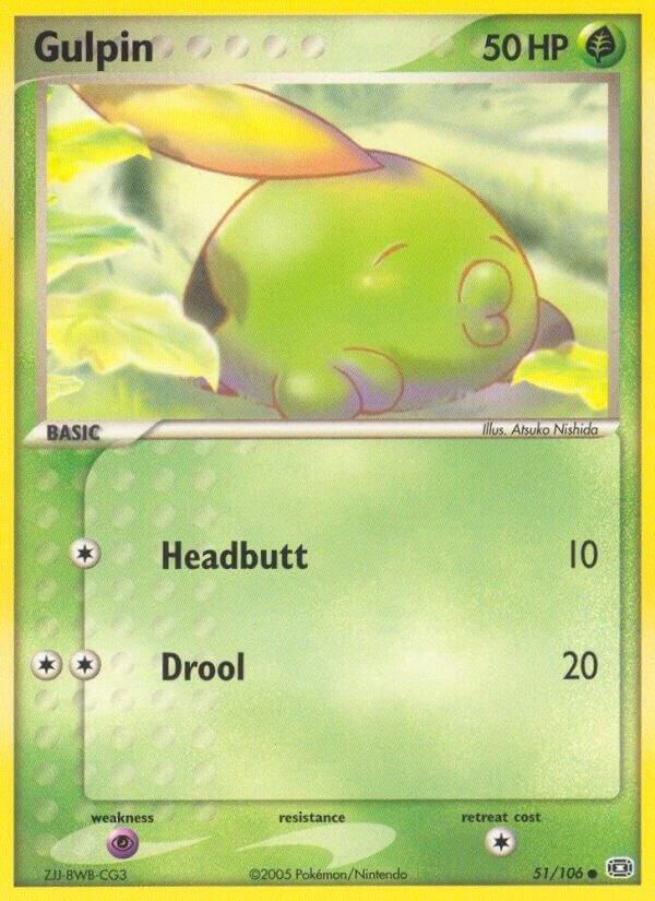 Gulpin 51/106 card from Emerald