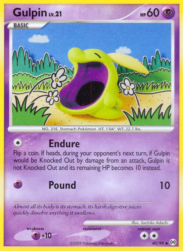 Gulpin (40) 40/99 card from Arceus