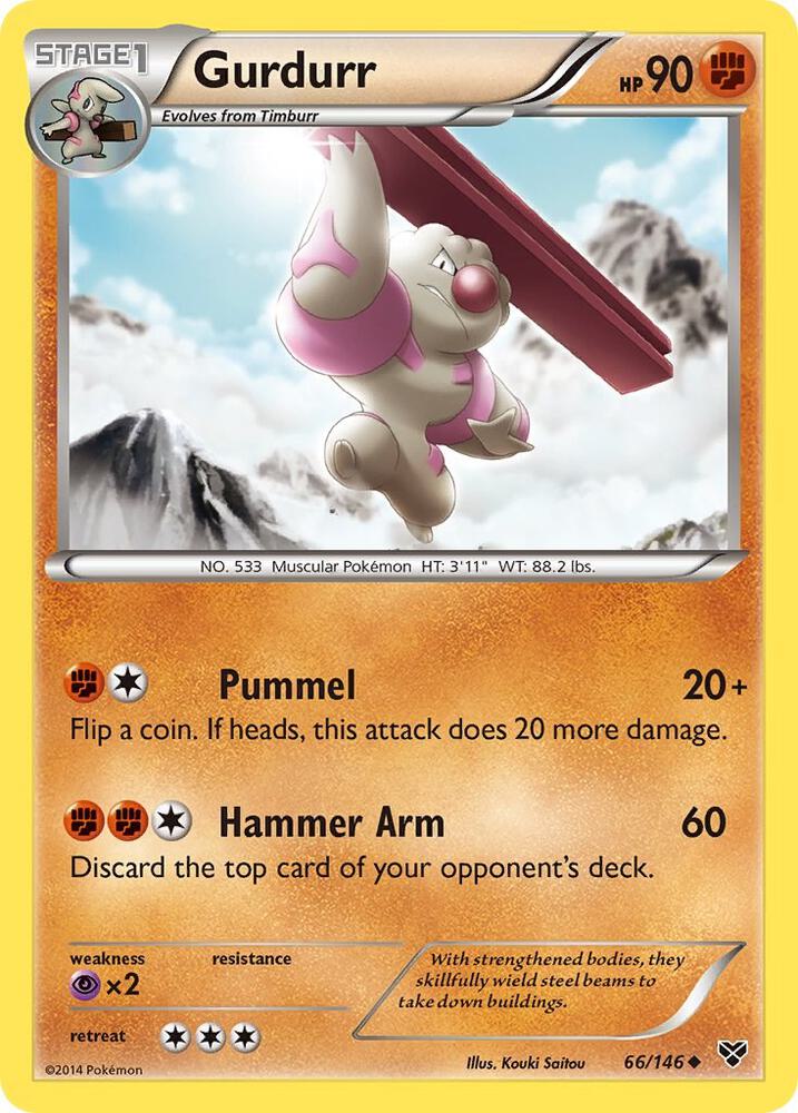 Gurdurr 66/146 card from XY Base Set