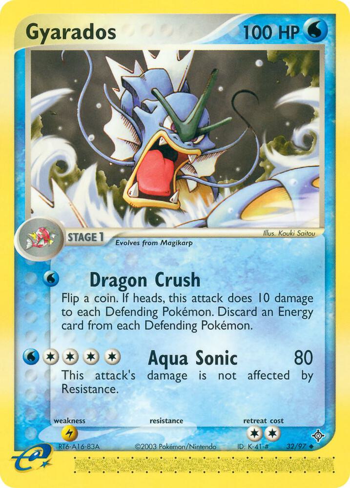 Gyarados 32/97 card from Dragon