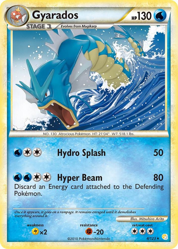 Gyarados 4/123 card from HeartGold SoulSilver
