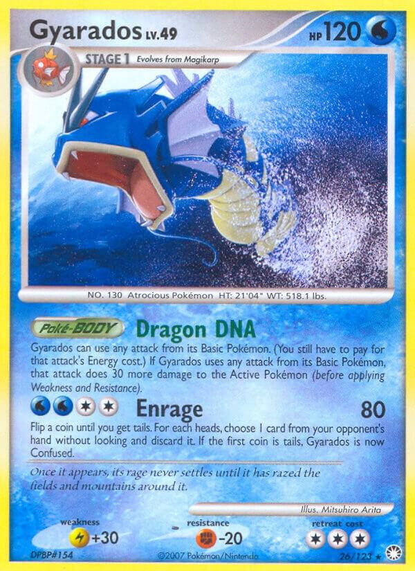 Gyarados 26/123 card from Mysterious Treasures