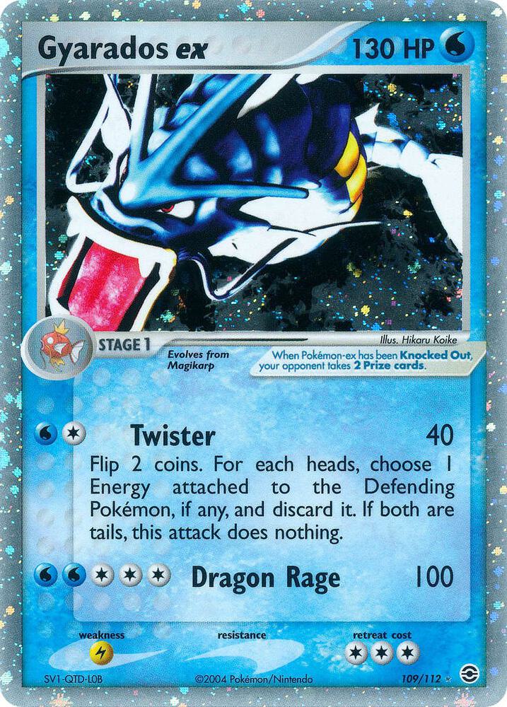 Gyarados ex 109/112 card from FireRed & LeafGreen