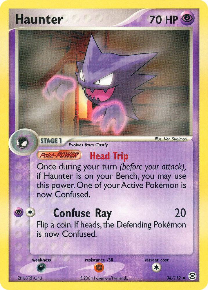 Haunter 34/112 card from FireRed & LeafGreen
