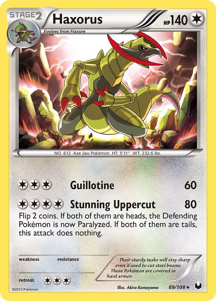 Haxorus 89/108 card from Dark Explorers