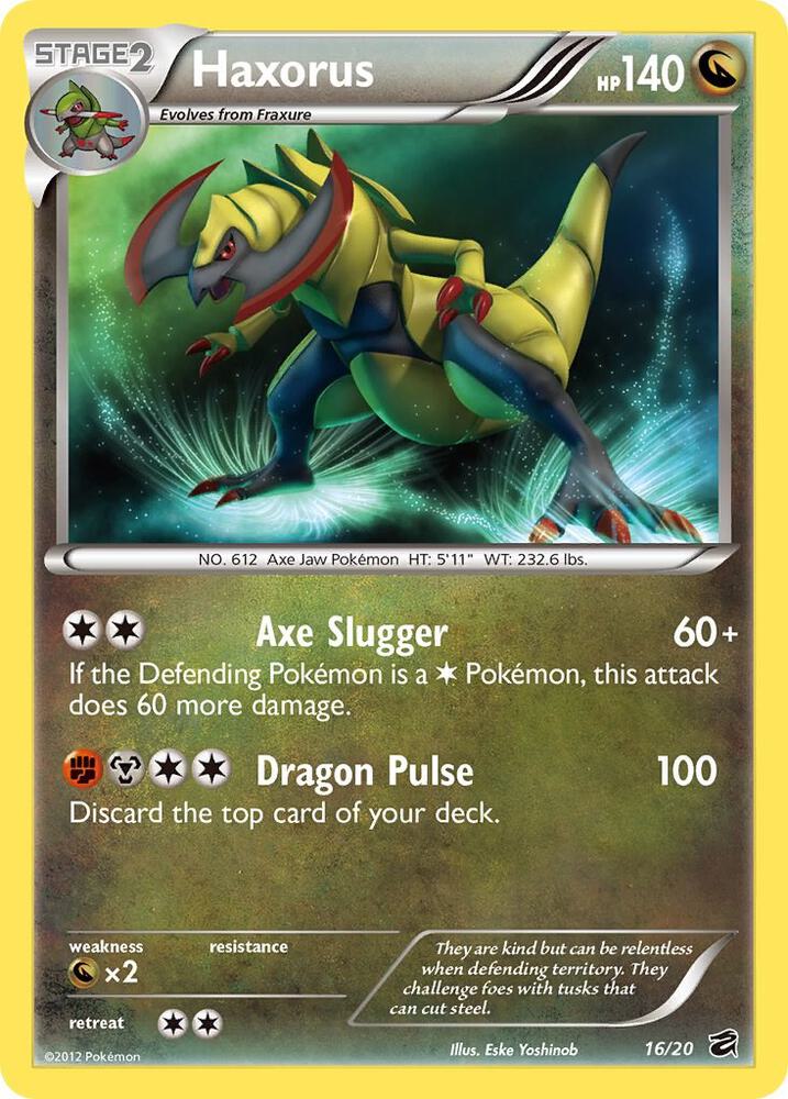 Haxorus 16/20 card from Dragon Vault