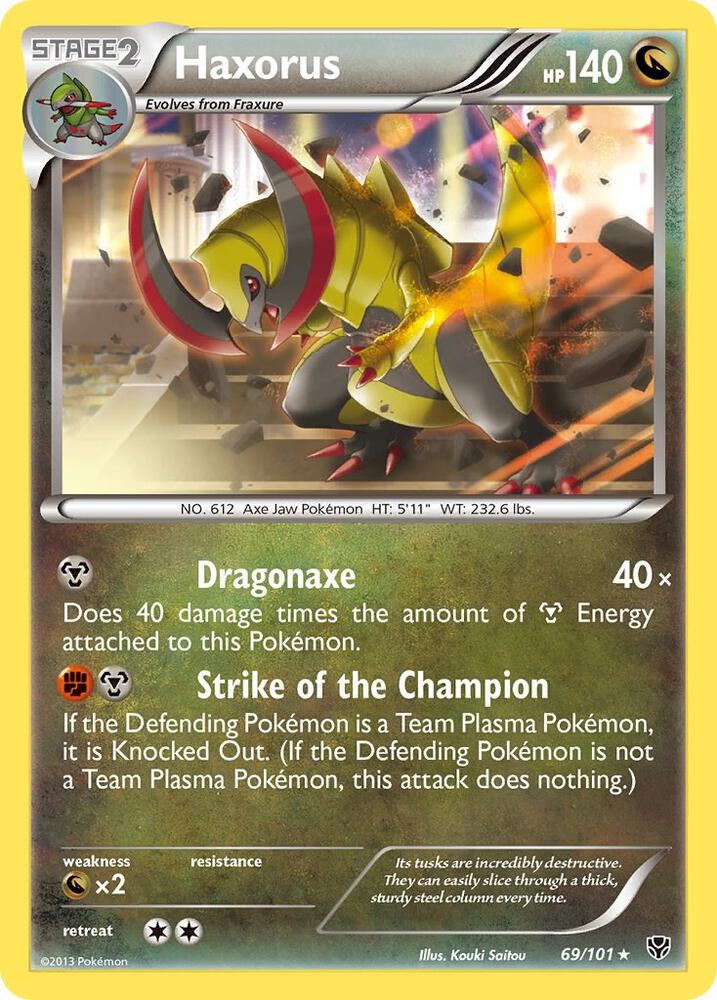 Haxorus 69/101 card from Plasma Blast
