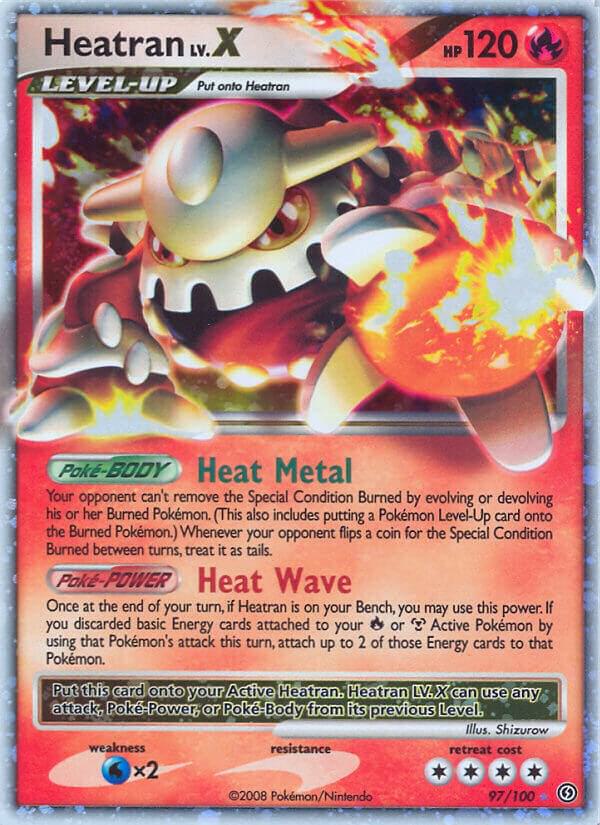 Heatran LV.X 97/100 card from Stormfront