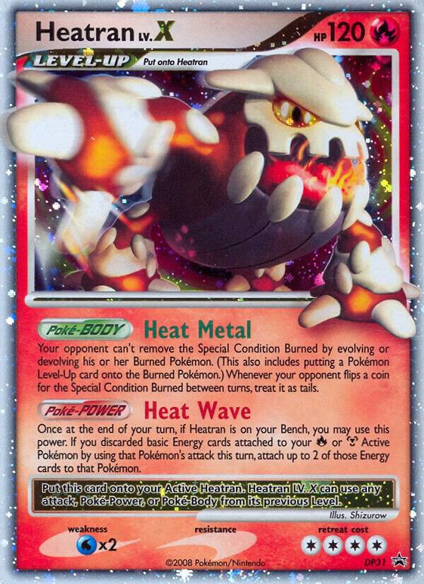 Heatran LV.X DP31 card from Diamond and Pearl Promos