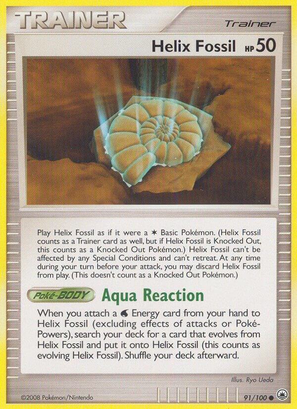 Helix Fossil 91/100 card from Majestic Dawn