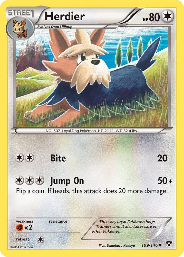 Herdier 109/146 card from XY Base Set