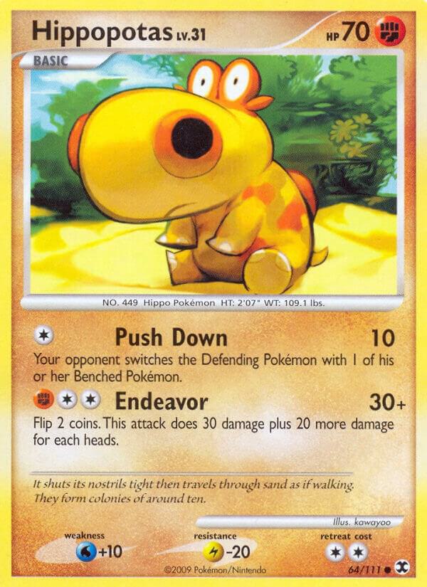 Hippopotas 64/111 card from Rising Rivals