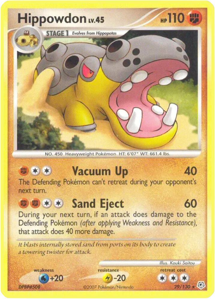 Hippowdon 29/130 card from Diamond and Pearl