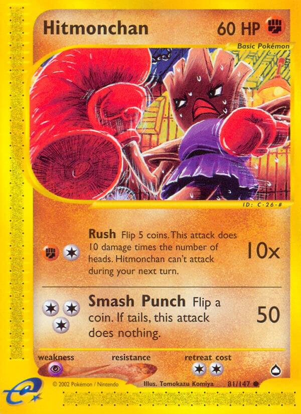 Hitmonchan 081/147 card from Aquapolis