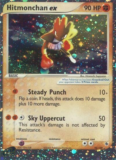 Hitmonchan ex 98/109 card from Ruby and Sapphire