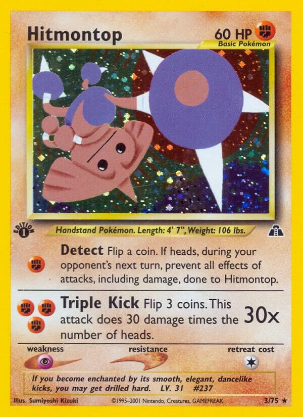 Hitmontop (3) 03/75 card from Neo Discovery
