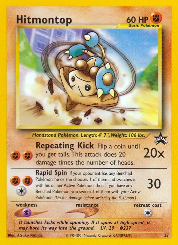 Hitmontop 37/53 card from WoTC Promo
