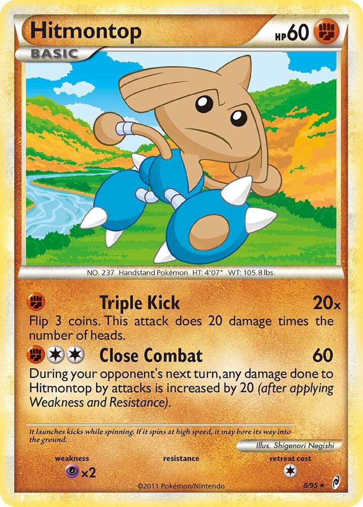 Hitmontop 8/95 card from Call of Legends