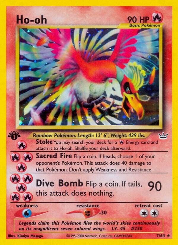 Ho-oh (7) 07/64 card from Neo Revelation