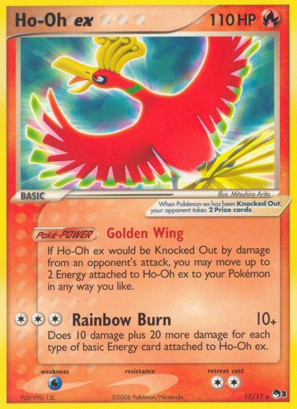 Ho-Oh ex (Non-Holo) 017/017 card from POP Series 3