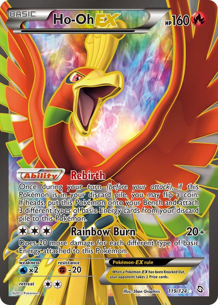 Ho-Oh Ex (119 Full Art) 119/124 card from Dragons Exalted