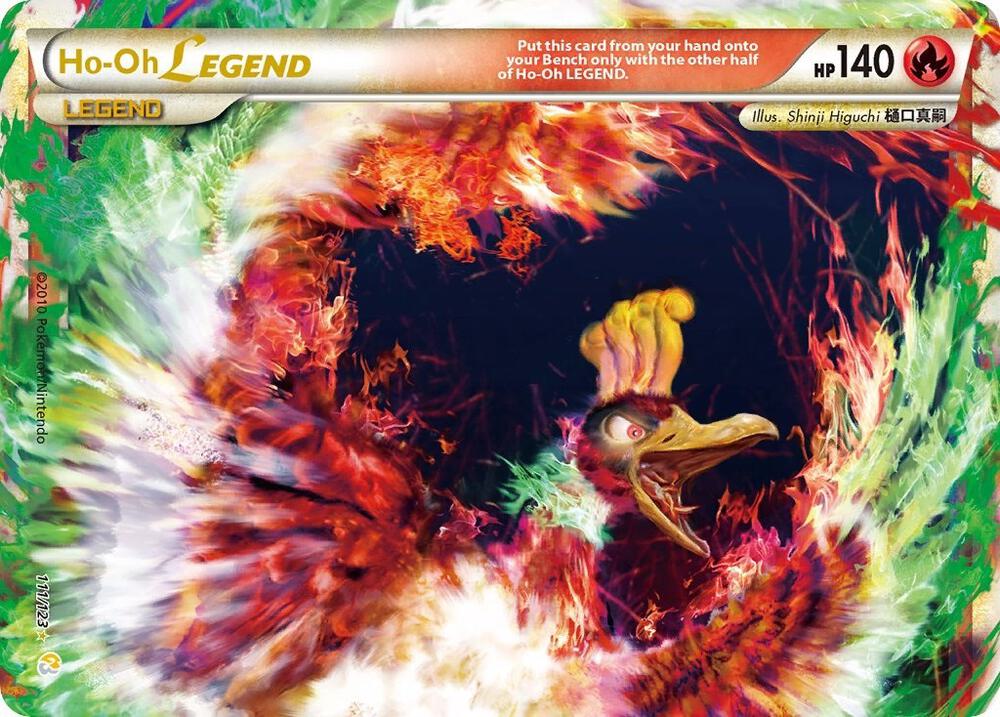 Ho-Oh Legend (Top) 111/123 card from HeartGold SoulSilver