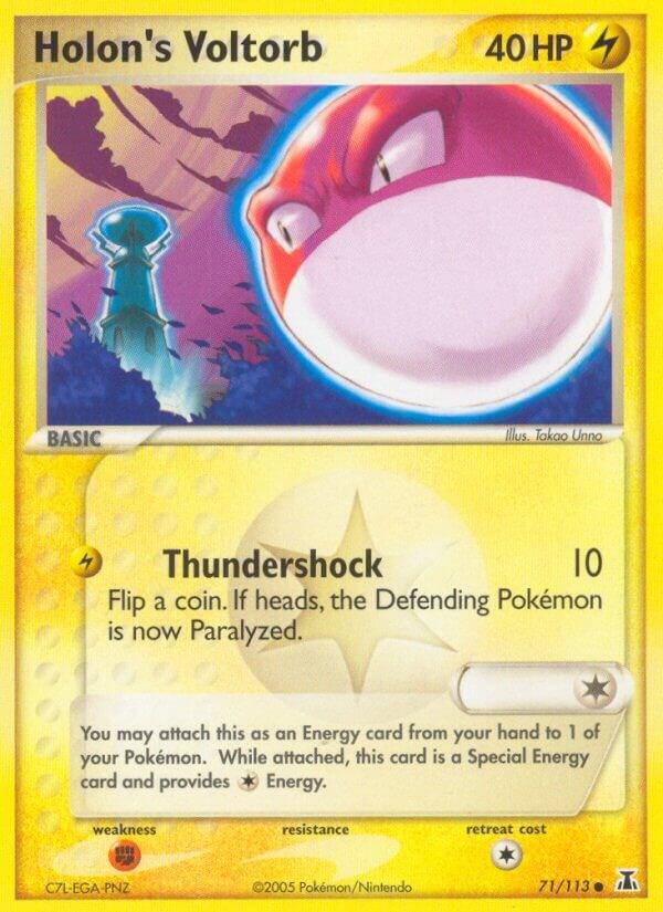 Holon's Voltorb 71/113 card from Delta Species