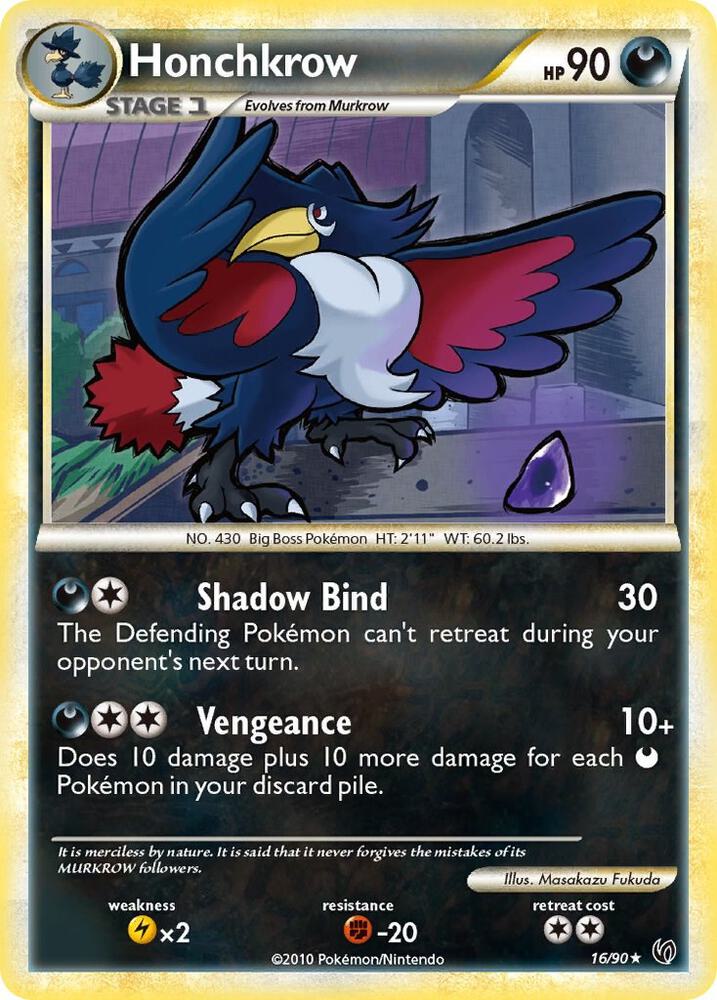 Honchkrow (16) 16/90 card from Undaunted