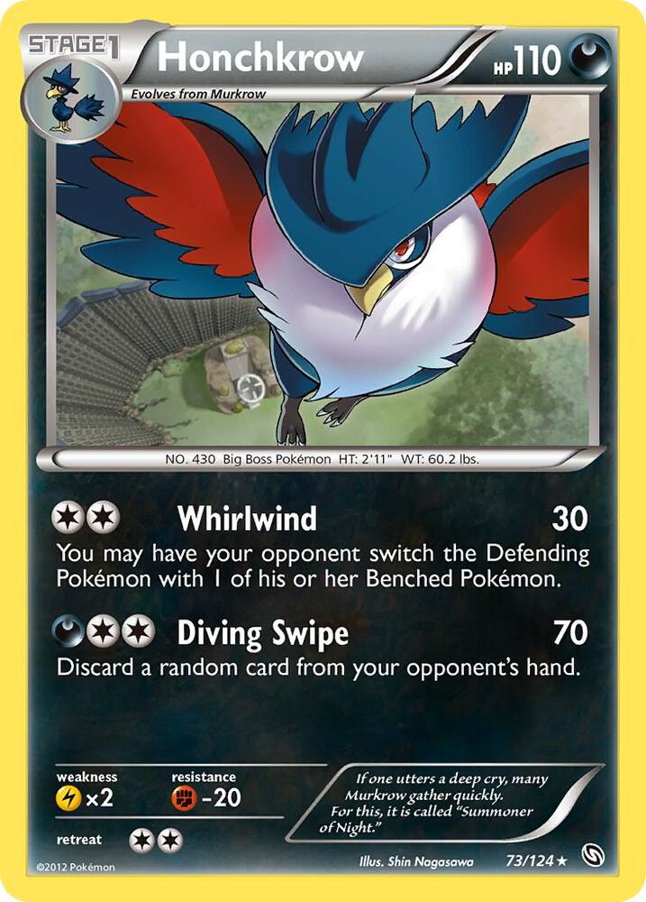 Honchkrow 73/124 card from Dragons Exalted